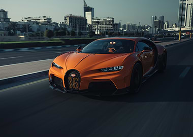 Orange Bugatti Chiron
