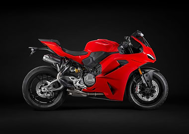 Red Ducati Motorcycle