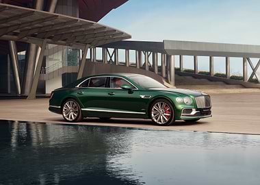 Green Bentley Flying Spur