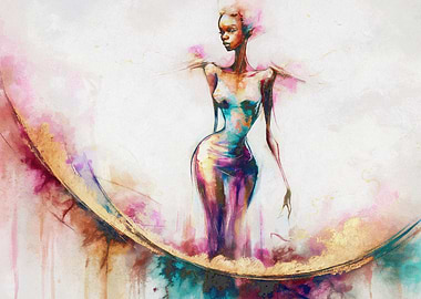 Abstract Woman in Dress