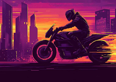 Motorcycle Cityscape