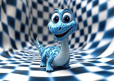 Playful Dino Cartoon for Kids