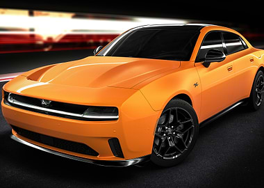 Orange Dodge Charger