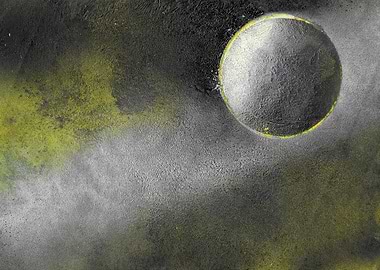 Abstract Moon Painting