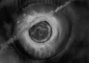 Abstract Black and White Circle