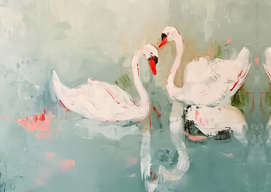 Two Swans Painting