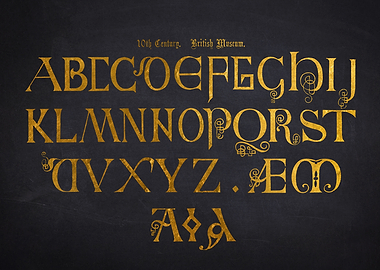 10th Centruy Alphabet British Museum
