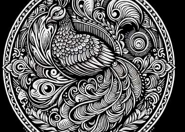 Ornate Phoenix Illustration