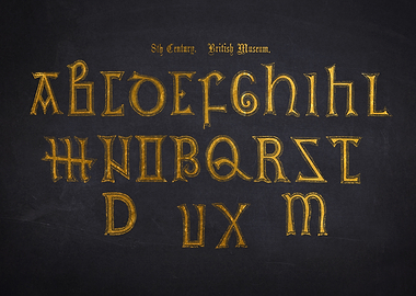 8th Century British Museum Alphabet