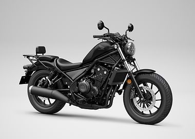 Black Honda Rebel Motorcycle