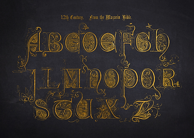 12th Century Bible Alphabet