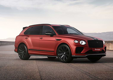 Red Bentley Bentayga SUV
