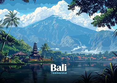 Bali Temple Landscape