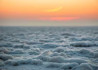 Snowy Sunset Landscape