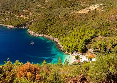 Secluded Beach Cove, Lefkada, Greece