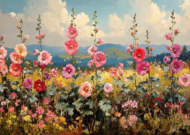 Floral Field Landscape