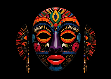Colorful Tribal Mask