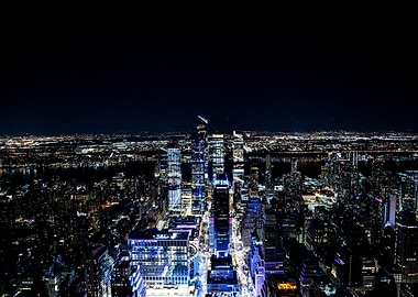 New York City Night Skyline