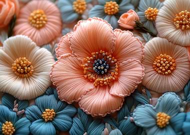 Embroidered Floral Bouquet