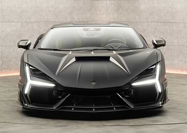 Black Sports Car Front View