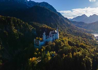 Neuschwanstein Castle Aerial View