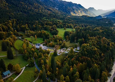 Aerial View of Castle Gardens