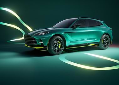 Green Aston Martin SUV