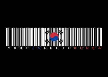 South Korea Barcode Flag