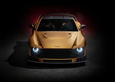 Gold Aston Martin