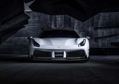 White Ferrari 488 GTE