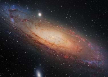 Andromeda Spiral Galaxy in Outer Space Telescope Photography