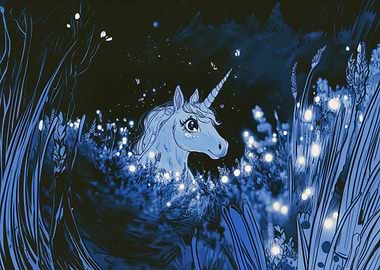 Unicorn in Moonlight