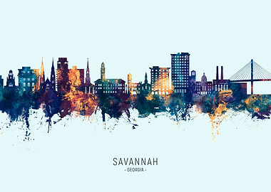 Savannah Skyline Watercolor