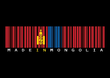 Mongolian Flag Barcode