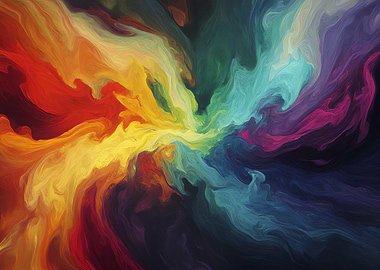 Abstract Swirling Colors