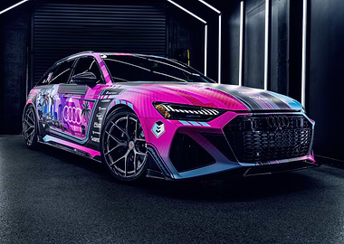Pink Audi RS6 Avant