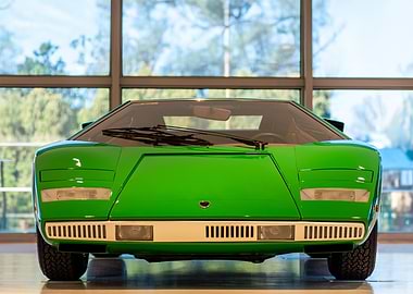 Green Lamborghini Countach