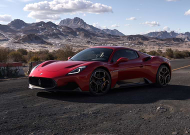 Red Maserati MC20 Sports Car