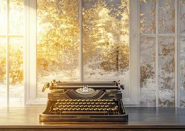 Vintage Typewriter by Window