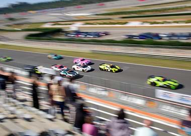 GT4 Race Cars on Track