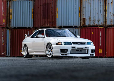 White Nissan Skyline R33