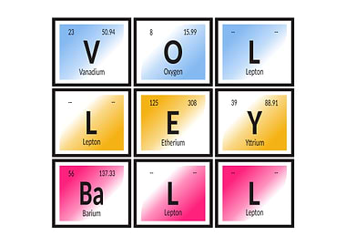 Volley Ball Periodic Table Elements