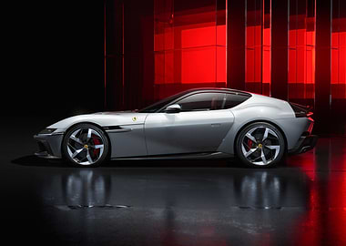 Ferrari Coupe Side View