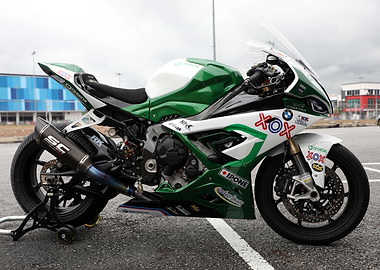 Green BMW S1000RR Motorcycle