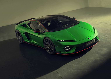 Green Lamborghini Concept Car