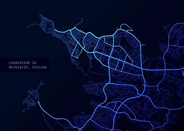 Reykjavík, Iceland - City Map