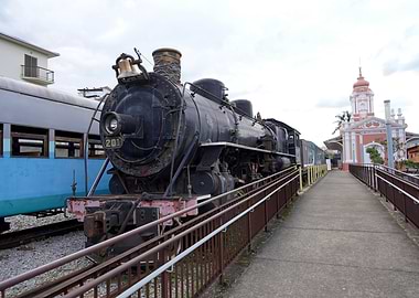 Vintage Steam Locomotive, Mariana, Brazil