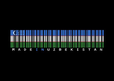 Uzbekistan Flag Barcode