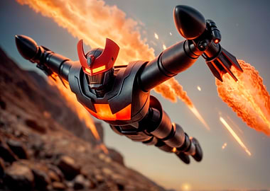 Giant Robot in Flight