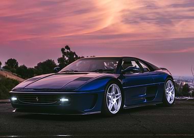 Ferrari F50 in Sunset